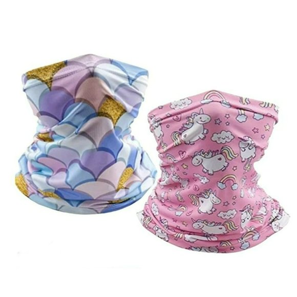 Set Of 4 Genovega Kids Washable Reusable Multi-Print Face Cover Neck Gaiter OS - Picture 3 of 11